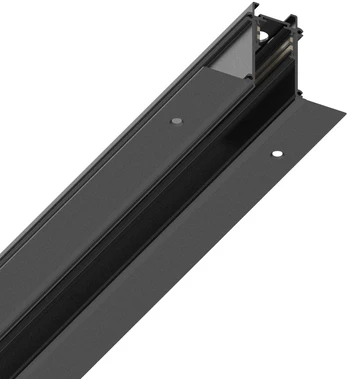 Užglaistomas magnetinis bėgelis EGO, juodas, 2m, 320496