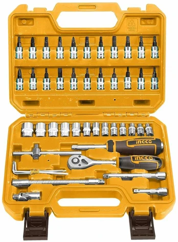 Orkaitė Ingco HKTS14462 Shank set 46pcs 1/4"