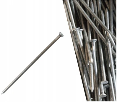 Statybinės lygios juodos vinys 6x175mm, 5kg