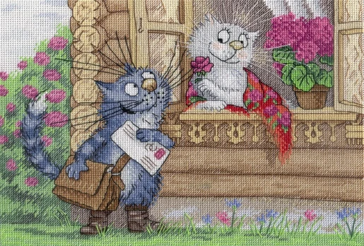 Whiskered Postman SNV-605 siuvinėjimo rinkinys iš MP Studija
