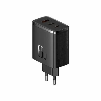 Baseus OS-Cube Pro 2 x USB-C + USB 65W wall charger Black
