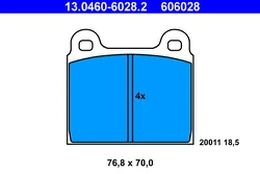 ATE 13.0460-6028.2 Brake pad set
