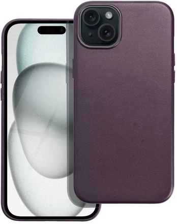 Dėklas Oem Leather Mag Cover for IPHONE 15 PLUS dark violet