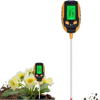 Dirvožemio testeris 4in1 (pH, temperatūra, drėgmė, šviesa)