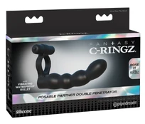 Fantasy C-Ringz fcr Posable Partner Double Pen vibratorius kiškutis kaina