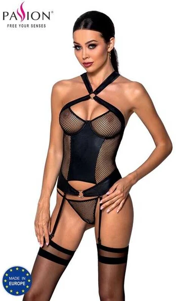 Passion Woman PASSION - AMANDA CORSET ECOLOGICAL LEATHER L/XL