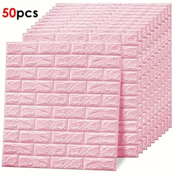3D sienų plokštės, vnt, Rožinė - 50 vnt