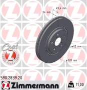 Stabdžių diskas ZIMMERMANN 590.2839.20 kaina