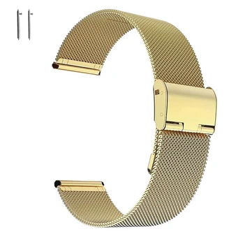 BestAccessories, „Milanese“ laikrodžio dirželis, plotis 20 mm, auksinės spalvos