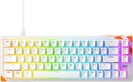Cherry K5 Pro TMR Compact Klaviatūra Baltas