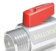 Broen Ballofix muffe/nippel 1/2" rødt greb