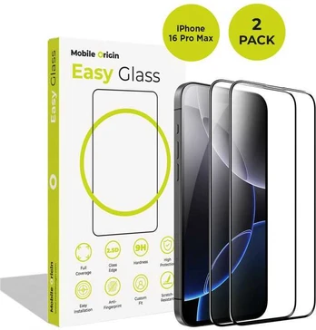 Mobile Origin „EasyGlass“ iPhone 16 Pro Max, 2 vnt. pakuotė