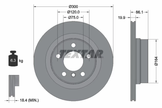 TEXTAR 92257203 Brake Disc
