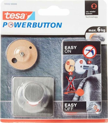 tesa Powerbutton Classic Haken Eckig 6kg