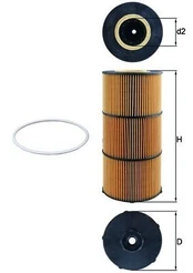 Alyvos filtras MAHLE OX832D