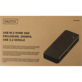IŠPARDAVIMAS. | Digitus USB M.2 hard disk enclosure, SSD, external, NVMe, 20Gbps, USB 3.2 Gen2x2 | DA-71157 | DEMO | DA-71157SO