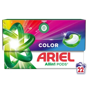 Skalbimo kapsulės ARIEL COLOR, 22 skalbimai