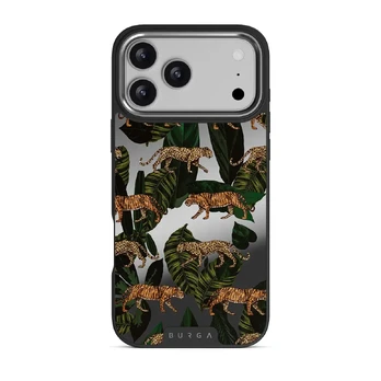 Morning Commute - Designer iPhone 17 Pro Max Case, Elite Mirror Dark (MagSafe) / Silver