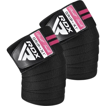 Tvarstis RDX Gym Knee Wrap, Universalus, juoda/rožinė