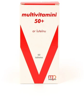 MEDPRO Multivitamins 50+ Liuteino tabletės N60