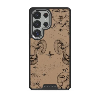 Aries - Samsung Galaxy S25 Ultra Case, Elite Dark (Magnetic) / Silver / Beige