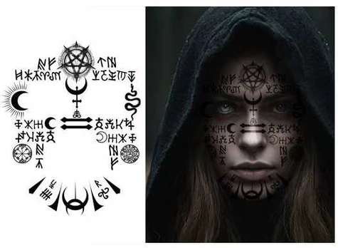 Fiesta Satanisk ansigtstatovering