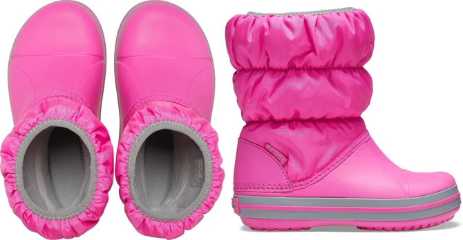Crocs™ Winter Puff Boot Kid’s Electric Pink/Light Grey - 27