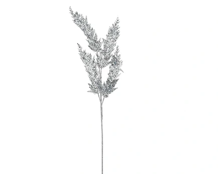 Dirbtinė šakelė Decoris Silver Glitter, sidabro, 80 cm