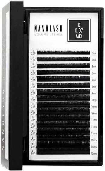 Nanolash VOLUME LASHES false eyelashes 0.07 D #6-13 mm 1 u