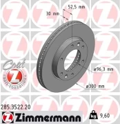Stabdžių diskas ZIMMERMANN 285.3522.20 kaina