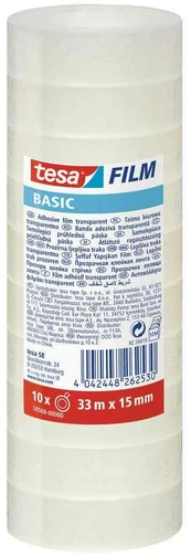 TESA TAŚMA BIUROWA BASIC 10vnt. 33m x 15mm
