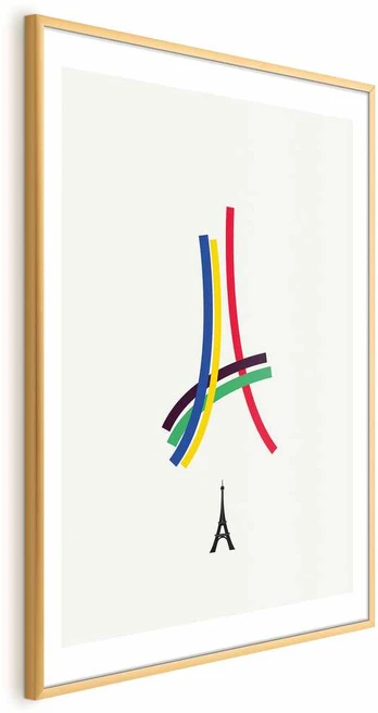 Artgeist Plakatas - Eiffel Tower - Colored Graphic - Abstraction