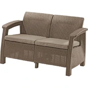 Lauko sofa Corfu, ruda kaina