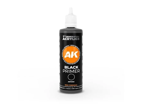 AK Interactive - Juodas PRIMER – 3rd generation juodas gruntas, 100ml, AK11242