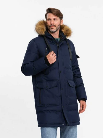 men's jacket dark mėlynas