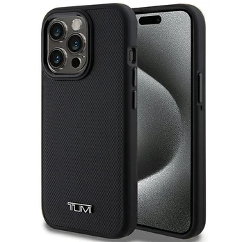 Dėklas Tumi TUHMP15LRBAK iPhone 15 Pro 6.1" juoda|juodas hardcase Leather Balistic Pattern MagSafe
