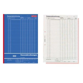 Laikiklis Herlitz Kassenabrechnung A4 502 2x 50 Blatt