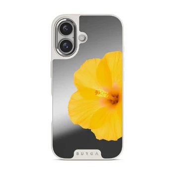 Hibiscus - iPhone 16 Case, Elite Mirror Light (MagSafe) / Silver