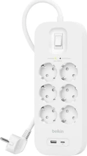 Belkin Power strip SurgePlus 6x schuko 1xUSB-A 1xUSB-C 650J 2m