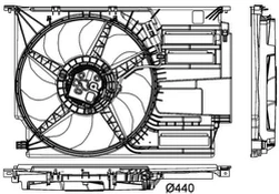 Ventiliatorius, radiatoriaus MAHLE CFF 404 000P