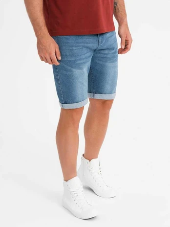 Blue men's shorts - mėlynas