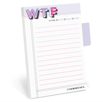 Knock Knock WTF Sticky Note with Tabs Pad