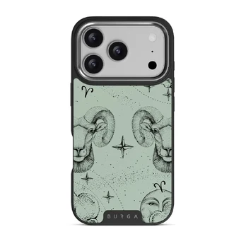 Aries - iPhone 17 Pro Case, Elite Dark (MagSafe) / Silver / Turquoise