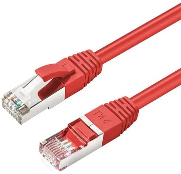 MicroConnect S/FTP CAT6 1.5m Raudona LSZH