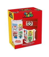 SUPER MARIO (4 COLOUR) GIFT SET (PLASTIC BOTTLE, MUG &amp; MAGNET) V2 kaina