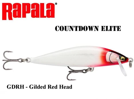 Vobleris Rapala CountDown Elite GDRH - Gilded Red Head 7.5 cm