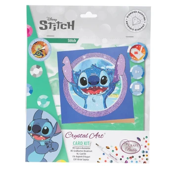 DISNEY STITCH Piešimo deimantais kortelė „Stitch“, 18 x 18 cm