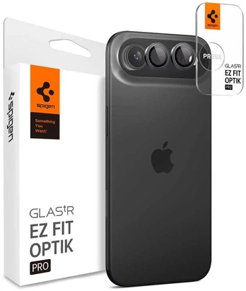 Spigen Glass tR EZ Fit Optik Pro 2 Pack, pilka - iPhone Air
