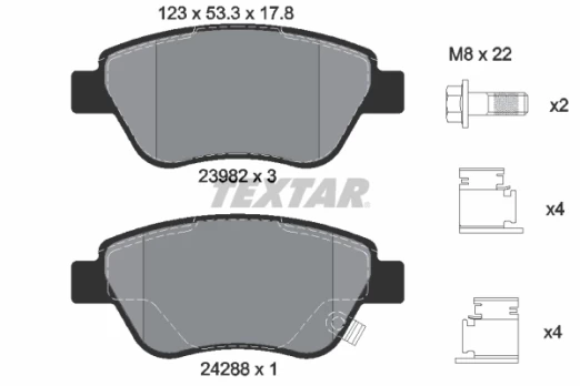 TEXTAR 2398202 Brake pad set