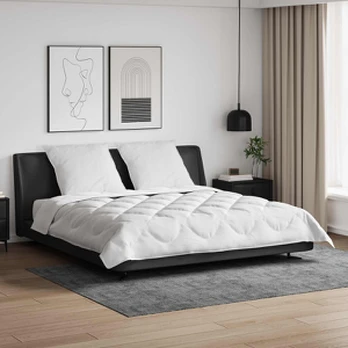 Visų sezonų šiltas vizitinės 3 pcs Balta 200 x 220 cm